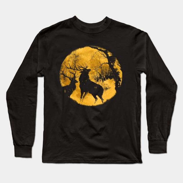 Deer in the forest Long Sleeve T-Shirt by hardcore repertoire